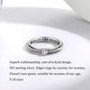 ZOEXUE Anxiety Rings for Women: Sterling Silver Cubic Zircornial Spinner