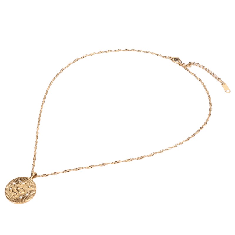 White Zircon Women Necklace Snake Pattern Electroplated Fashionable Female Pendant