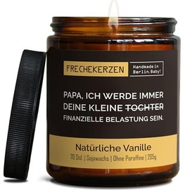 Lustige Duftkerze mit Spruch f√ºr Papa | Handgemacht aus Sojawachs | In Geschenkbox | Nachhaltiges Valentinsgeschenk | Geschenkidee Geburtstag Vater, Bester Papap zum Vatertag |Vanille