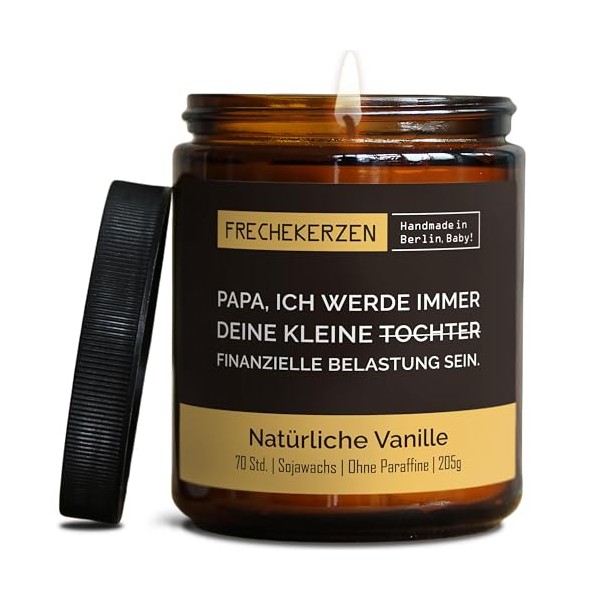 Lustige Duftkerze mit Spruch f√ºr Papa | Handgemacht aus Sojawachs
