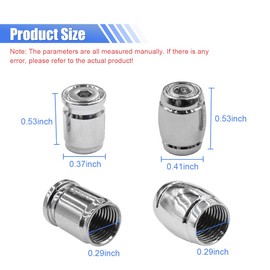 10PCS Sport Bullet Car Tire Valve Stem Caps, Anti Theft Locking Auto Tire Air Covers, Dustproof Wheel Valve Stem Cap with Rubber Seal, Universal Car Accessories for Truck Motorcycle Bicycle (Silver)