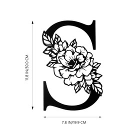 Metal Letters Wall Decor, 11.8 Inch Black 3D Letters, Decorative Hanging Alphabet Signs for Living Room Bedroom Party Wedding (S)