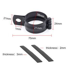 Biqing 2PCS Motorbike Turn Signal Mount Bracket,32-41mm Metal Motorcycle Modified Turn Signal Light Indicator Mount Bracket Clamp Front Fork(Black)
