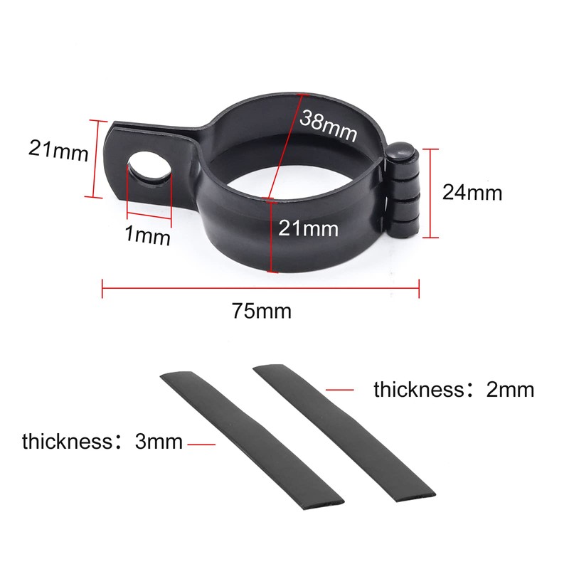 Biqing 2PCS Motorbike Turn Signal Mount Bracket,32-41mm Metal Motorcycle Modified
