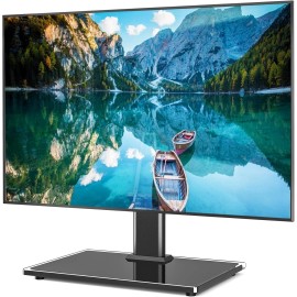 Rfiver Universal Table Top TV Stand Base Replacement for Most 27 30 Black