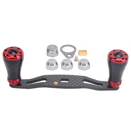 95MM Spinning Reel Rocking Handle Grip Left Right Fishing Wheel Knob ReplacementBlack Red