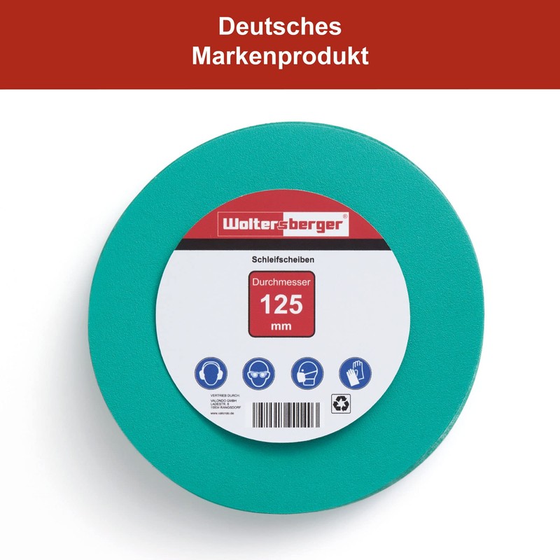 Woltersberger Sanding Discs, Diameter 125 mm, green