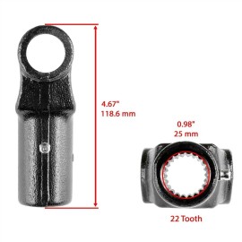 Caltric Front Drive Shaft Yoke U-joint for Polaris Ranger 800 2010-14 Except 6x6,Midsize