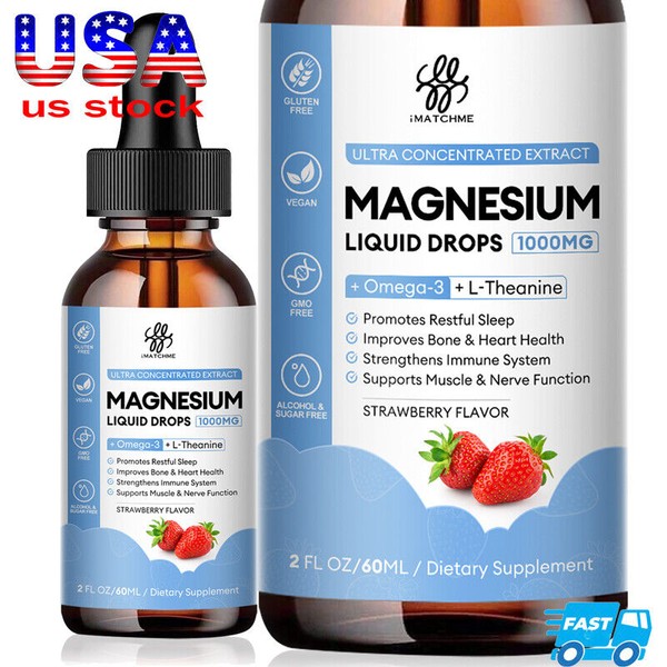 MAGNESIUM LIQUID DROPS 1000MG +Omega-3+L-The