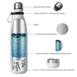 Gifts for Mum Gift, Best Mum in the World - Stainless Steel Drinking Bottle, Insulated Water Bottle with Storage Box for Headphones, Money, Stash Can Metal Travel Safe for Home, Office, Hotel, Beach