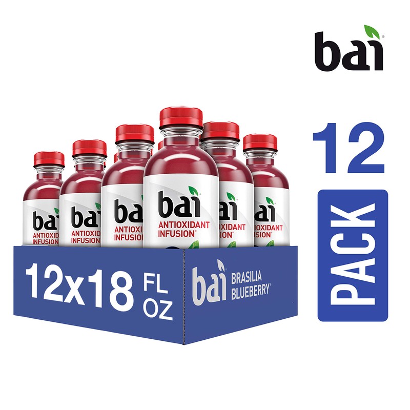 Bai Flavored Water, Brasilia Blueberry, Antioxidant Infused Drinks, 18 Fluid