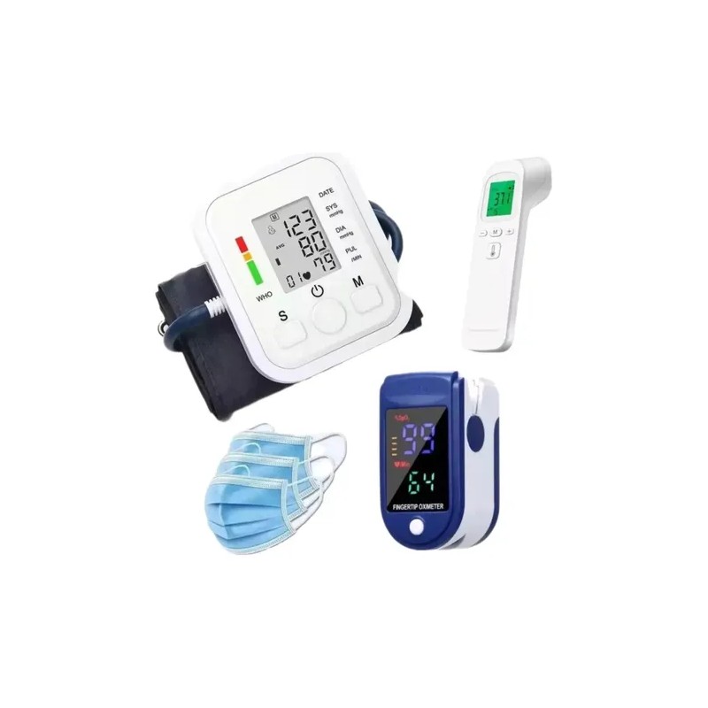 Aparato Para Checar La Presion Kit Termometro Y Oximetro