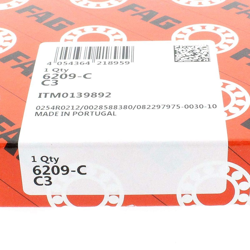 Ball bearing 45x85x19 6209-C-C3