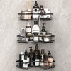 HuggieGems 3 Pack Corner Shower Caddy Organizer Shelf with Hooks,