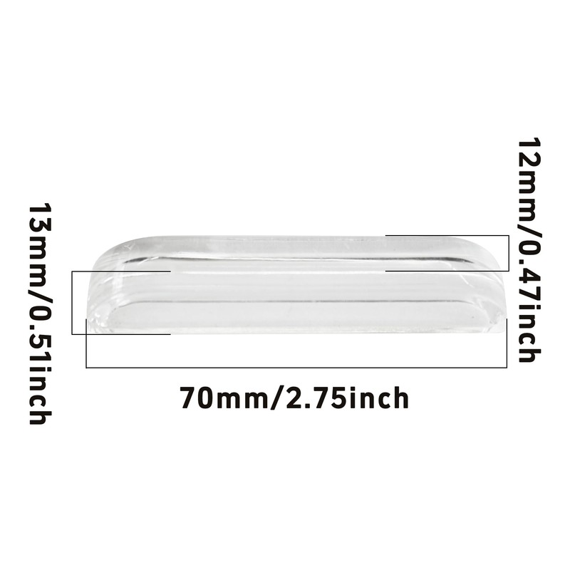 bociloy 12Pcs 2.75 Inch Transparent Acrylic Glass Door Handle Pulls,