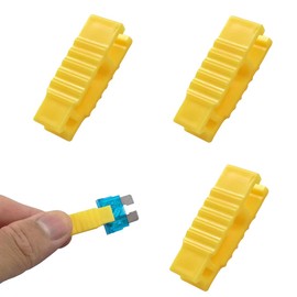 DUSCOKE 3PCS Car Fuse Puller Tool, Plastic Fuse Extractor Clip for Car Boat Mini Standard Blade Fuses Replacement, Universal Fuses Insertion Removal Tool Auto Maintenance Accessories (Yellow)