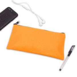 DALIX Zipper Bank Deposit Money Bags Cash Coin Pouch 6 Pack in Orange