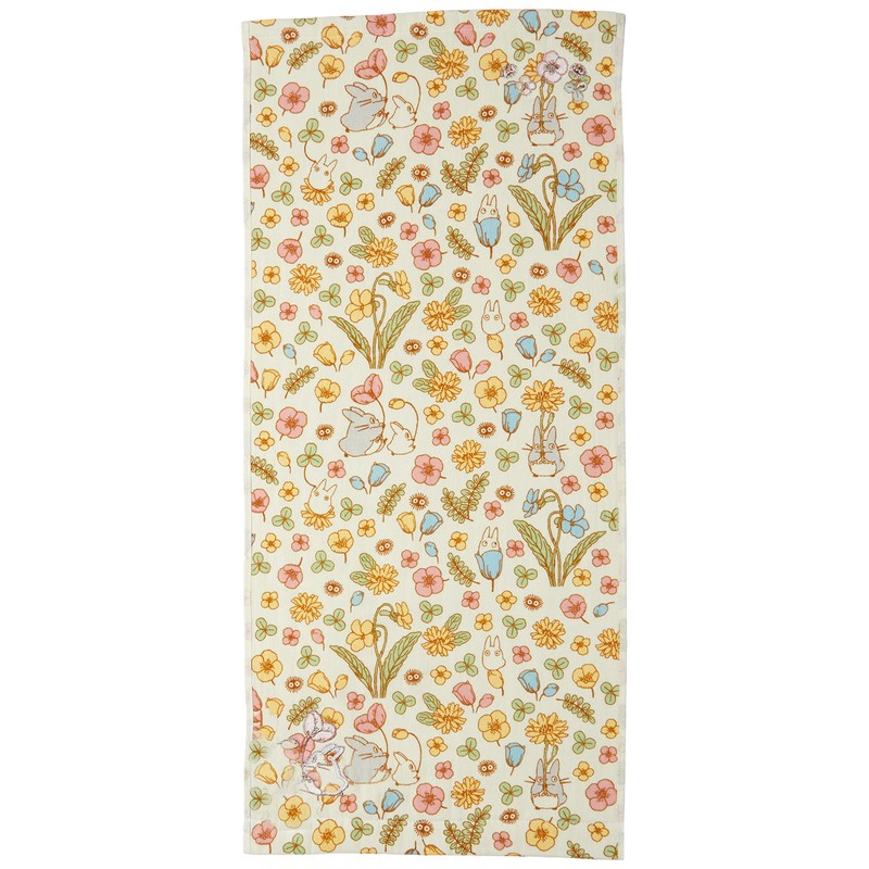 Marushin 1005040900 My Neighbor Totoro Face Towel, Ghibli, Botanical Toro,