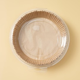 100PCS Round Air Fryer Paper Liners 6.3 Inch, Fit for 3–5L Baskets, Double-Sided Silicone, Non-Stick, Oil-Proof, Food Grade, Heat Resistant up to 450°F, Disposable for Air Fryer & Oven