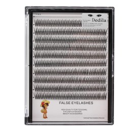 Dedila Large Tray -Nature Long Sexy Mermaid Fishtail Design Individual False Eyelashes 3D Black Soft and Lightweight Volume Eye Lashes Extensions Makeup Cluster Lashes 8-16mm to Choose (10MM)