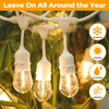 96FT(48×2) LED Outdoor String Lights for Patio with Waterproof Shatterproof