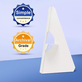 Golden State Art, Self Stick Card Board Easel Back, Archival Acid-Free, 9 Inch Single Wing, Display Stand for Posters Pictures Brochures Artwork, Easy and Fast Application (Pack of 100) White
