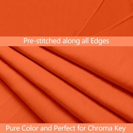 TOAOFY 5x7ft Orange Backdrop for Photography Solid Color Photoshoot Background Muslin Fabric High Density Portrait Screen for TV Recording Photo Video Studio Art Props TAY010