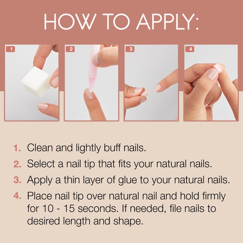 Ardell Nail Addict Naked Porcelain