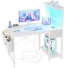 TIQLAB Gaming Desk 40 inch with Power Outlet and LED