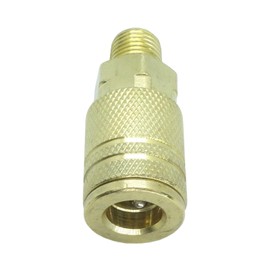 CDQBWKJGFJ 10 Pcs 1/4 Inch Brass Male Industrial Coupler,Air Hose Fittings NPT Male Quick Connector Air Coupler Air Compressor Fittings