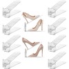 Euberla 8PACK Clear Shoe Slots Organizer for Closet Clear Shoe