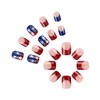 Independence Day Press on Nails Short Square Fake Nails with