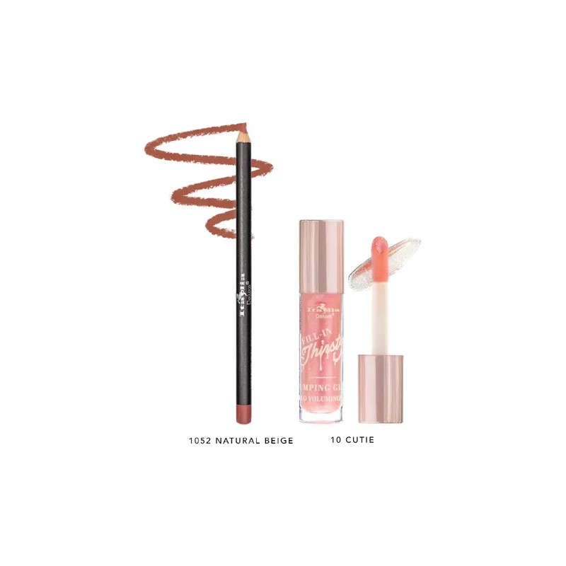Lip Combo Brillo Thirsty Fill In + Delineador Italia Deluxe