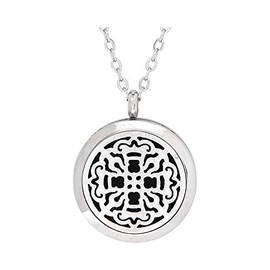 Serina & Company Ancient Cross Aromatherapy Essential Oil Locket Necklace | Look Glamorous & Feel Blissful | Locket 1.25" x 1.25"
