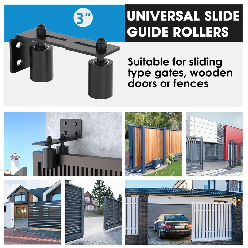 YogePote Heavy Duty Slide Gate Roller Guide with Steel L