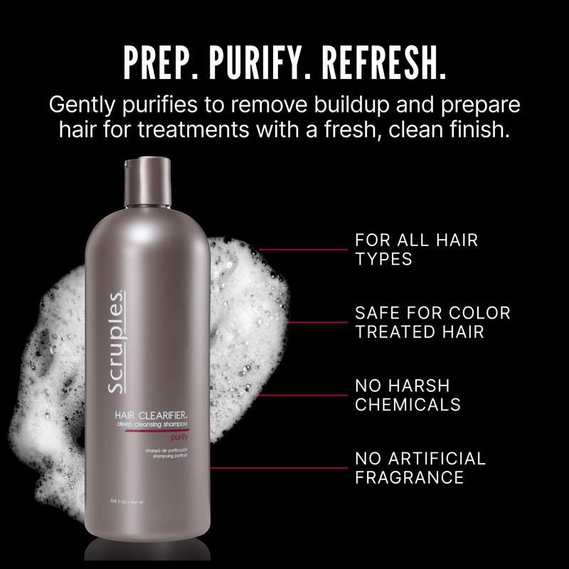 Scruples Hair Clearifier Shampoo - Professional Grade Deep Cleansing Shampoo