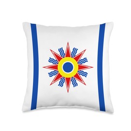 Assyrian infinity Chaldean Flag Throw Pillow, 16x16, Multicolor