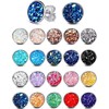 Juego de 20 pares de arete redondos de acero inoxidable,