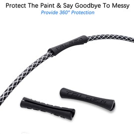 ALEOED 8 Pieces Bicycle Brake Shift Line Cable Protective Sleeve Bike Frame Paintrubber Protector Rubber Pipe Guides Protection Cover for Mountain Road Bike MTB