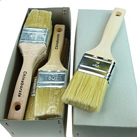 ROTIX 6 x Flat Brushes 50 mm | 6th Thickness for Painters (Light Bristle)
