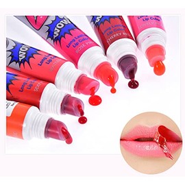 6 colores tatuajes de color mágico tinte de tinte de labios de larga duración conjuntos de brillo de labios para mujeres Peel Off Color Mate Sexy Colo