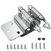 Chibery 10 Pack 3/8 inch Inset Chrome Cabinet Hinges, Semi-Concealed