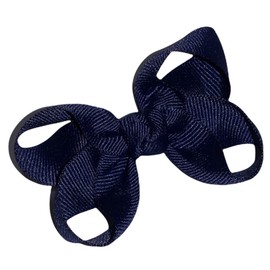 Solid Light Navy Boutique Hair Bow 3" MADE IN USA