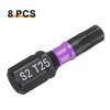 sourcing map 8pcs TT25 Torx Screwdriver Bit 1/4" Hex Shank