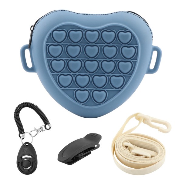 Bibabala Dog Treat Pouch Set,Silicone Waist Belt of Treat Bag,with