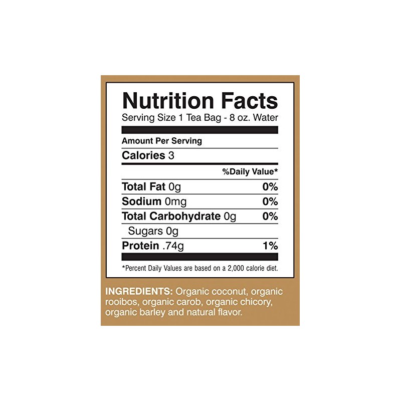 Davidson's Organics, Coconut Vanilla, 25-count Tea Bags, Pack of 6