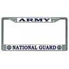 Army National Guard Chrome License Plate Frame Free Screw Caps