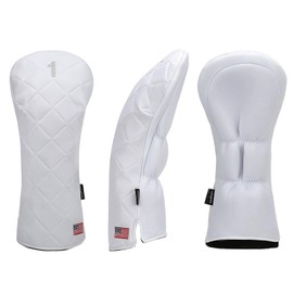 YuEagleSky Golf Head Covers Driver Fairway #3#5 USA Flag for Club Men Women (White)