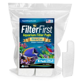 Aquatic Experts Aquarium Filter Floss for Fish Tank Filters - FilterFirst Aquarium Filter Pad - Media for Crystal Clear Water, (6 Pack, Tidal 35 Compatible)