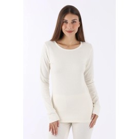 Cottonique Hypoallergenic Women's Thermal Long Sleeve Made from 100% Organic Cotton (8, Natural)